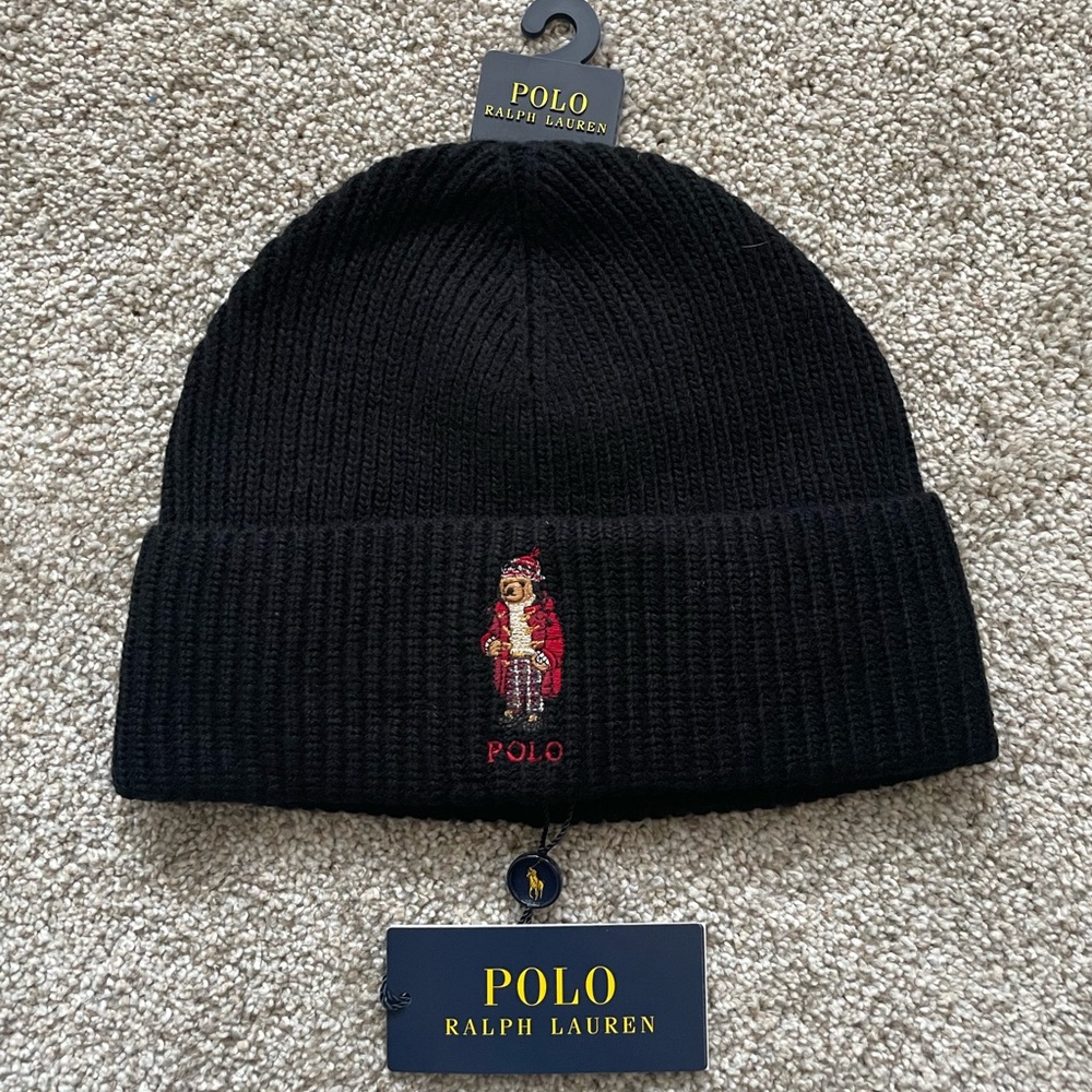 Polo Ralph Lauren Black Knit Beanie